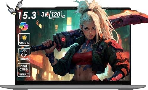 Lenovo Yoga Slim 7i Aura Edition: AI Laptop, Copilot+ PC, 15.3" 3K Touchscreen, Ultra 7 256V, 16GB RAM, 1TB SSD, 22Hour, Thin & Light Creator Laptop for Design, Win11 Home W/HDMI on Amazon.sa - Price Tracker