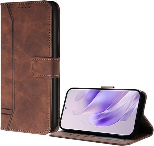 ILING Flip Case for Xiaomi Poco F8 Ultra 5G, Foldable Magnetic Wallet PU Leather Case with Card Slot [RFID Blocking ] and Stand, Brown on Amazon.ae - Price Tracker