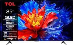 TCL 85 Inch QLED TV 85P8K, HDR10+, Google TV, Dolby Vision Atmos, AiPQ Processor,144Hz, ONKYO 2.1 Hi-Fi System, Dolby Vision HDR, Slim & Uni body – 85P8K (2025 Model) - Amazon.ae Price Tracker