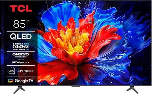 TCL 85 Inch QLED TV 85P8K, HDR10+, Google TV, Dolby Vision Atmos, AiPQ Processor,144Hz, ONKYO 2.1 Hi-Fi System, Dolby Vision HDR, Slim & Uni body – 85P8K (2025 Model) on Amazon.ae - Price Tracker