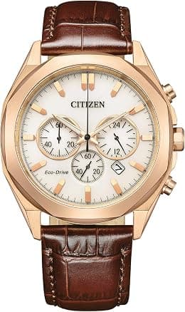 Citizen Eco-Drive Chronograph Ivory White Dial Men's Watch CA4593-15A - Best Deal Finder