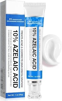 Azelaic Acid 10% Cream for Face - Acne Cream for Rosacea Reducing Relief Pimple Breakouts Blackhead Pigmentation and Redness - Azelaic Acid Gel For Facial and Skin Care على Amazon.ae - متتبع الأسعار