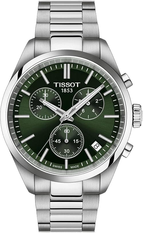 Tissot T1504171109100 Men's Wristwatch, PR100, Green Dial, green, Modern on Amazon - Best Deal Finder