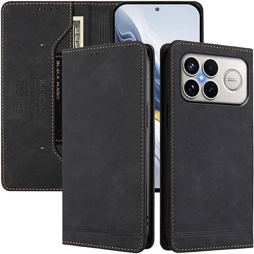 Phone Cover Compatible with Xiaomi Poco F8 Ultra 5G,Compatible with Redmi K90 Pro Max 5G 【RFID Blocking】【Card Holder Magnetic closure Flip Stand】Case Black on Amazon.ae - Price Tracker