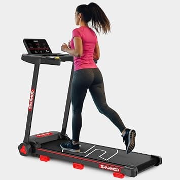 Sparnod Fitness Foldable Motorized Treadmill for Home Use | Manual Incline | LED Display | Shock Absorption on Amazon - Best Deal Finder