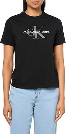 Calvin Klein womens Monogram Logo Crewneck T-shirt Monogram Logo Crewneck T-shirt (pack of 1) on Amazon.ae - Price Tracker