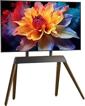 Wisfor 86 Inch Floor TV Stand: Wood Tripod TV Stand with Heavy Duty Steel Frame, Adjustable Portable Corner TV Mount No Drilling, Universal Easel Floor TV Mount for 40-86 Inch Flat Screen LED LCD TVs on Amazon - Best Deal Finder