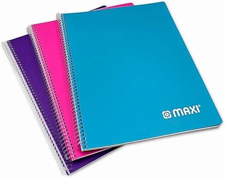 Maxi Spiral Pp Cover Notebook A4 65Gsm 80 Sheets Trend Color, Spiral notebook, perfect for business, office, school, metting, diary, journal and so on - assorted - Amazon.ae Price Tracker
