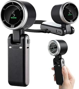 Portable Handheld Turbo Fan, Foldable Mini Desk Fan, 5 Speed Levels, USB-C Fast Charging, Digital Display, 12-Hour Battery Life, for Outdoor Activities and Office (Black) على Amazon.ae - متتبع الأسعار
