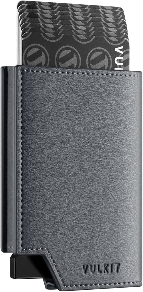 VULKIT Men's Wallet Minimalist Pop Up Card Holder RFID Blocking Magnetic Closure Leather Wallet with ID Window for Cash & Credit Cards Up To 11 Cards on Amazon.ae - Price Tracker