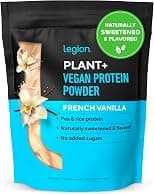 LEGION Plant+ Vegan Protein Powder, Vanilla - Rice and Pea, Plant Based Protein Blend. Gluten Free, GMO Free, Naturally Sweetened and Flavored (Vanilla)| 20 Servings |2 Lbs - Best Deal Finder