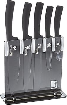 Bergner Seki 6 Pieces Stainless Steel Knife Set, Black Colour, Non-Stick Coating, Bg39219 on Amazon.ae - Price Tracker