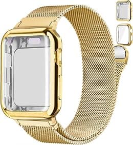 Magnetic Band and Case for Apple Watch Band 40mm 41mm 38mm 44mm 45mm 46mm 42mm Women/Men,Stainless Steel Milanese Loop Bracelet Strap with Cover Combo iWatch series 11 10 9 8 7 6 5 4 SE Ultra/2 3 49mm - Best Deal Finder