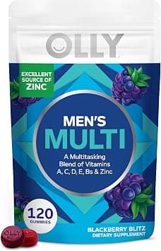 OLLY Men's Multivitamin Gummy, Immune Support, Vitamins A, C, D, E, B, Lycopene, Zinc, BlackBerry, 60 Day Supply - 120 Count on Amazon.ae - Price Tracker