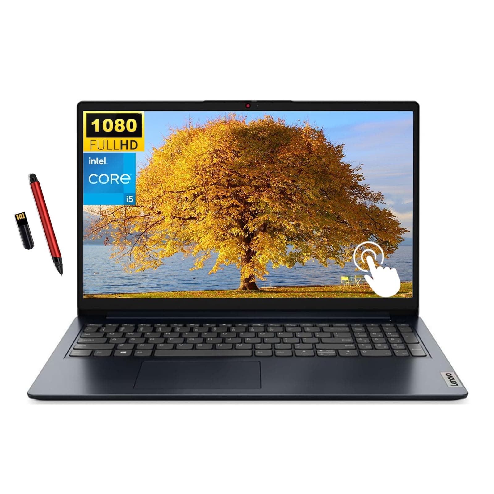 Lenovo Ideapad, 15.6" FHD Touchscreen Laptop, 13th Gen Intel Core i5-1335U 10-core Processor, 12GB RAM, 512GB SSD, Intel Iris Xe Graphics, Wi-Fi 6, Windows 11 Home, Abyss Blue, EAT 16GB USB Pen on Amazon.ae - Price Tracker
