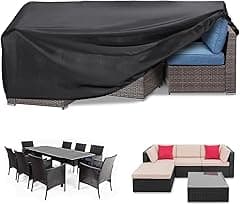 SKY-TOUCH Patio Furniture Cover 180x120cm, Garden Furniture Set Cover Waterproof, Outdoor Table and Chair Set Covers, Heavy Duty Oxford Fabric Furniture Covers Dust Proof Anti-UV - Amazon.ae Price Tracker