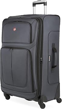 SwissGear Sion Softside Luggage with Spinner Wheels, Dark Grey, Checked-Large 29-Inch on Amazon - Best Deal Finder