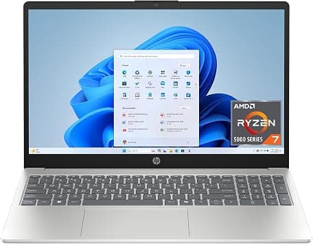 HP (Upgraded) 15.6 inch Laptop, FHD Display, AMD Ryzen 7 5825U, 8 GB RAM, 512 GB SSD, AMD Radeon Graphics, Windows 11 Home, Natural Silver, 15-fc0502nr on Amazon.ae - Price Tracker