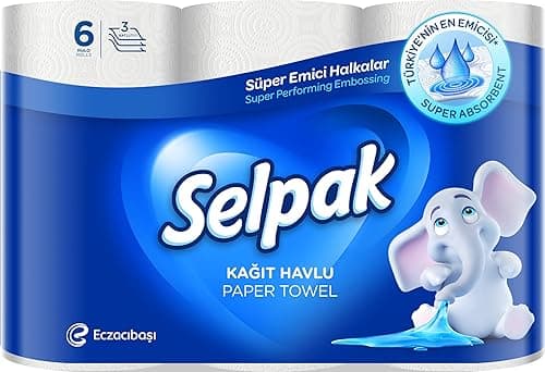 Selpak 3 Ply Kitchen Paper Towel 6 Rolls 80 Sheets on Amazon.ae - Price Tracker