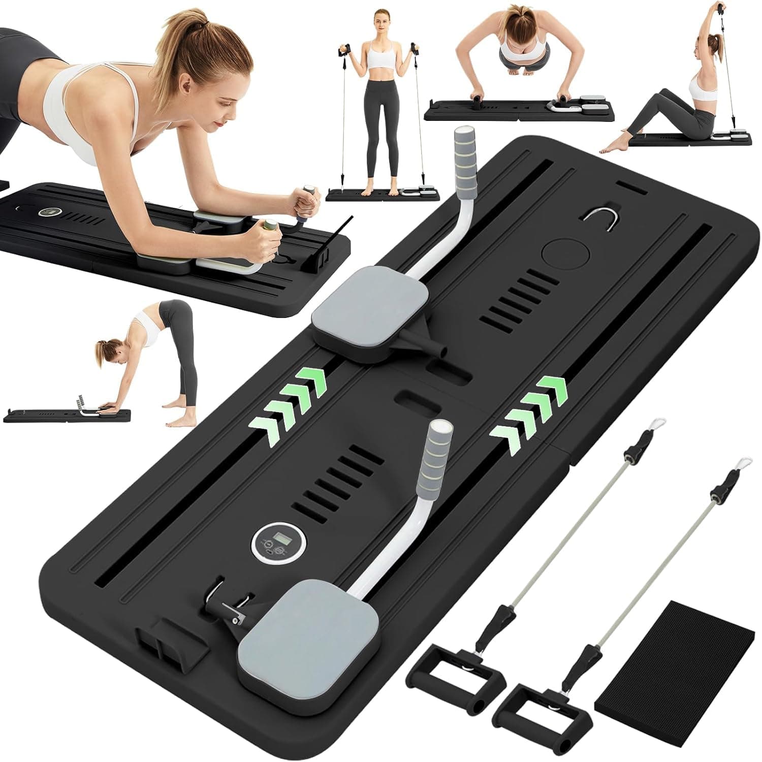 Portable Pilates Reformer Machine for Home Gym - Auto-Rebound Pilates Board with Abdominal Core Trainer & Full Body Workout | Professional Pilates Equipment for Men/Women on Amazon.ae - Price Tracker