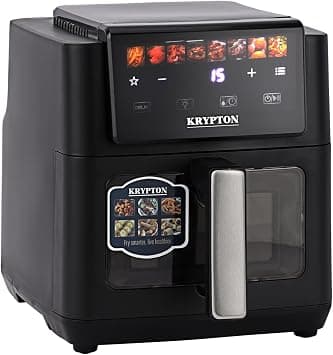 Krypton Digital Air Fryer with Vortex Technology | Display With Touch Screen |8 Preset Cooking Modes| 60-Min Timer | Double Heating Air Fryer -5L, 1800W | KNAF6706 5 L 1800 W KNAF6706 black - Best Deal Finder