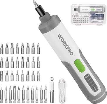 WORKPRO 3.6 V Electric Screwdriver Set, Cordless Screwdriver with 35 Bits على Amazon.ae - متتبع الأسعار