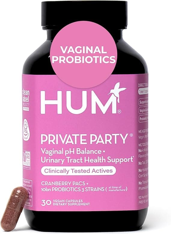 HUM Nutrition Women's Private Party Supports Healthy Vaginal pH and Urinary Tract Health Vegan Oral Cranberry Supplement and Probiotic -30 Capsules on Amazon.ae - Price Tracker