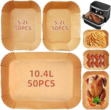 150PCS Air Fryer Liners for Ninja Foodi FlexDrawer AF500UK 10.4L & Duronic AF34 10L, Air Fryer Accessories Disposable Parchment Paper for Instant 8.5L & Ometa 9L, Dual Drawer على Amazon.ae - متتبع الأسعار