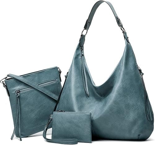 Hobo Taschen fr Damen, weiches PU-Leder, lockere Schultertasche, Geldbrse mit Reiverschluss على Amazon.ae - متتبع الأسعار