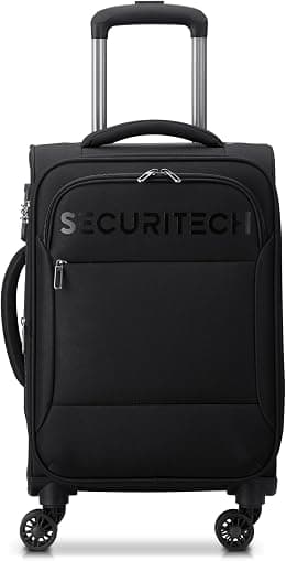 Securitech Vanguard 55 4DW Expandble Cabin Trolley Bag Black - Best Deal Finder