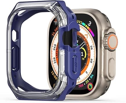 DUX DUCIS Tamo Series Watch Case for Apple Watch Ultra 3/2/1 (49MM) – Shockproof Transparent Protective Cover with Corner Cushion Design, Scratch Resistance - Transparent Blue on Amazon.ae - Price Tracker