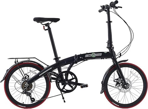 'ECOSMO 20'' Lightweight Alloy Folding City Bicycle Bike, 12kg, Made with 7 SP SHIMANO Gears, Small fold up size - 20AF09' on Amazon.ae - Price Tracker