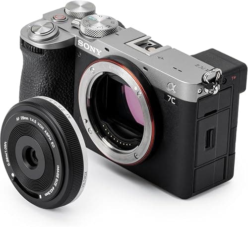 VILTROX AF 28 mm F4.5 Pancake Lens for Sony E-Mount Full Frame, Auto Focus Wide Angle Fixed Focal Length, Compact Lightweight Camera Lens for Sony Alpha A7 A7III A7IV A7R A7RV A7C A1 FX3 على Amazon.ae - متتبع الأسعار