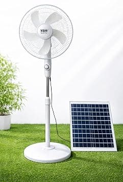 Solar Powered Pedestal Fan with Solar Panel, Rechargeable Standing Fan, Portable Solar Energy Fan for Outdoor, Camping, Home, Farm & Emergency Use – Adjustable Height, Quiet Cooling on Amazon.ae - Price Tracker