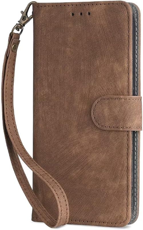 COQUE Motorola Moto G77 5G Flip Case (Shockproof) Protection (RFID) Premium Leather with Card Slot - Brown على Amazon.ae - متتبع الأسعار