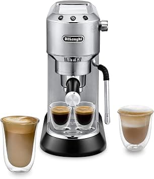 De'Longhi Dedica Arte EC885.M, Traditional Barista Pump Espresso Machine, Manual Coffee Machine with My LatteArt Steam Wand, Compact Design 15cm Wide, Fit Mug Up to 13cm, Metal - Amazon.ae Price Tracker