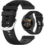 LOKEKE Compatible with Garmin Forerunner 165/165 Music Replacement Band - 20mm Replacement Silicone Nylon Wrist Watch Band Strap Compatible with Forerunner 165/165 Music(Black) - Best Deal Finder