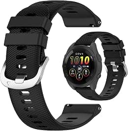 LOKEKE Compatible with Garmin Forerunner 165/165 Music Replacement Band - 20mm Replacement Silicone Nylon Wrist Watch Band Strap Compatible with Forerunner 165/165 Music(Black) - Best Deal Finder