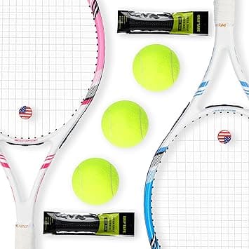 Pro Tennis Racket for Adults, 2 Player 27 inch Speed Tennis Racquet Acceptable for Beginner and Professional with 3 Tennis Balls, 2 Vibration Dampes, 2 Overgrips, Tennis Bag on Amazon.ae - Price Tracker