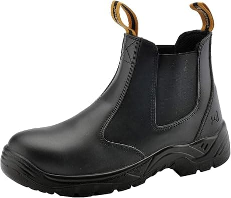 Safety Shoes [ASTM F2413] Lightweight Cow Leather Steel Toe Work Shoes for Heavy Duty Construction Work Wide Fit Non Slip on Amazon.ae - Price Tracker