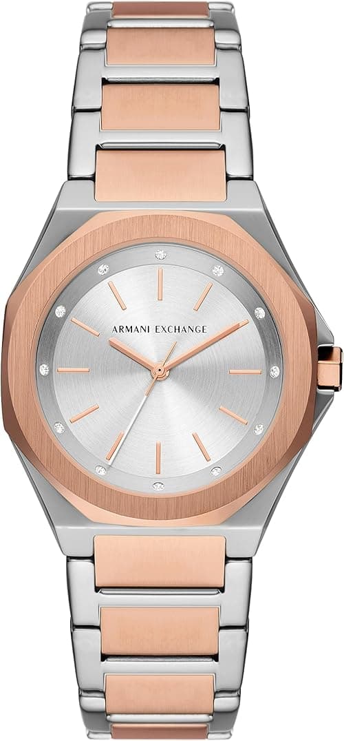 A|X Armani Exchange Women's Watch, Octagonal Three-Hand Watch for Women with Stainless Steel or Silicone Band on Amazon.ae - Price Tracker