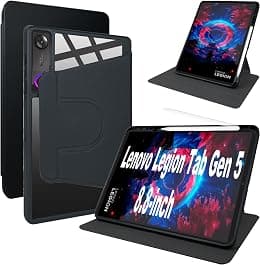 Lemxiee Cover for Lenovo Legion Tab Gen 5 Case for Rotating Stand & Pen Slot PU Leather Case + Clear Acrylic - دليلك لأفضل العروض