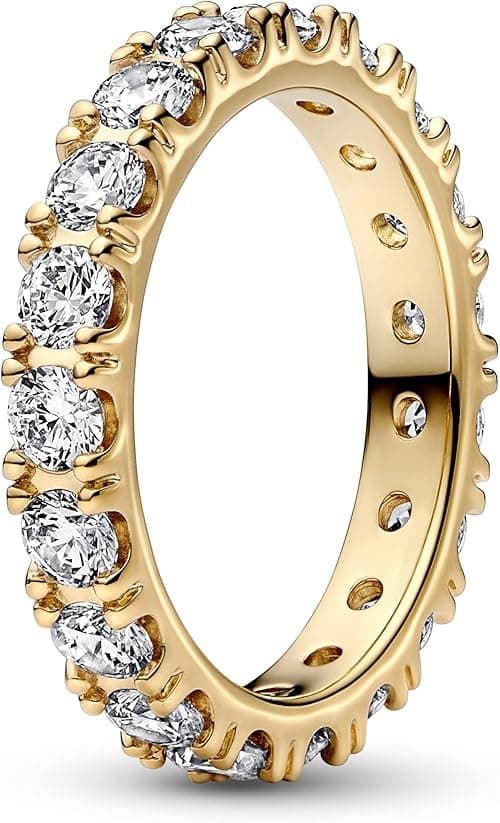 PANDORA Timeless Ewigkeitsring funkelnde Reihe, 14-karätig vergoldet, mit klarem Cubic Zirkonia on Amazon.ae - Price Tracker