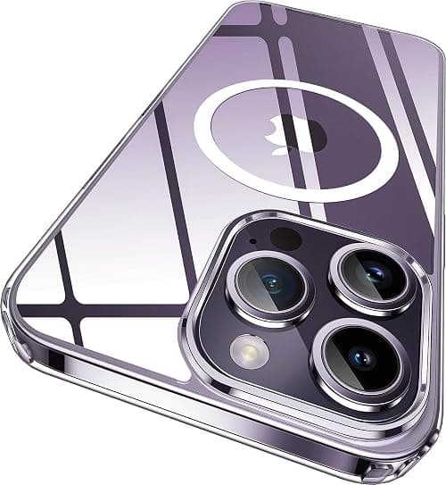 SUCGLES [2022 New] for iPhone 14 Pro Max Case with Magsafe, [Strong Magnets] [Non Yellowing] [Military Drop Protection] Magnetic Clear Slim Thin Phone Cover for Apple iPhone 14pro Max (Mag Safe Clear) on Amazon - Best Deal Finder