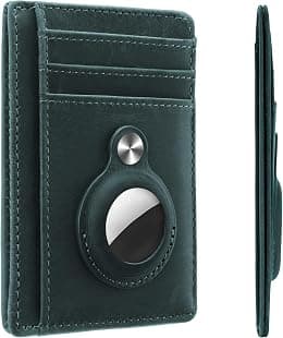 Hawanik Slim Minimalist Front Pocket Wallet with Built-in Case Holder for AirTag - Best Deal Finder