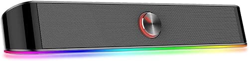 Redragon GS560 RGB Desktop Soundbar, 2.0 Channel Computer Speaker with Dynamic Lighting Bar Audio-Light Sync/Display, Touch-Control Backlit with Volume Knob, USB Powered w/ 3.5mm Cable on Amazon.ae - Price Tracker