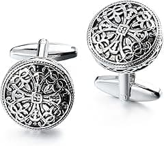 HAWSON Cufflinks and Studs for Men-Fashion Men Vintage Enamel Carbon Fiber Tuxedo Shirt Cufflinks and Studs Set for Regular Wedding Business Accessories - Amazon.ae Price Tracker