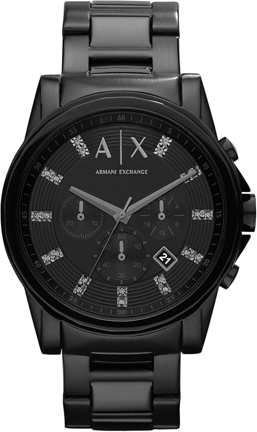 Armani Exchange Men's Chronograph, Stainless Steel Watch, 45mm case size, Black Stainless Steel, 45 mm, AX2093-AMZUK on Amazon.ae - Price Tracker
