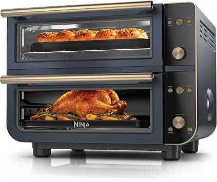 Ninja Double Oven Pro Smart XL - Countertop Oven and Air Fryer | 12-in-1 Versatility with Smart Finish and DualZone Technology for Cooking 2 Meals at a Time | Suitable for Chicken على Amazon.ae - متتبع الأسعار