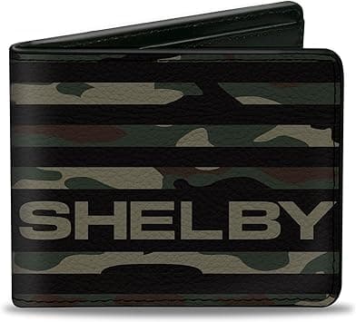 Buckle-Down Wallet Bifold PU Carroll Shelby Americana Camo Olive Black, Shelby, 4.0" x 3.5" on Amazon.ae - Price Tracker